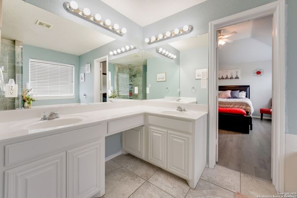 Bathroom, Bedroom, Dual Sink Vanities, Interior, Wood Texture Flooring