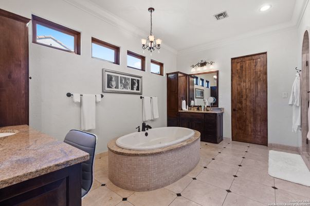Bathroom, Chandelier, Interior, Pendant Lights, Recessed Lighting