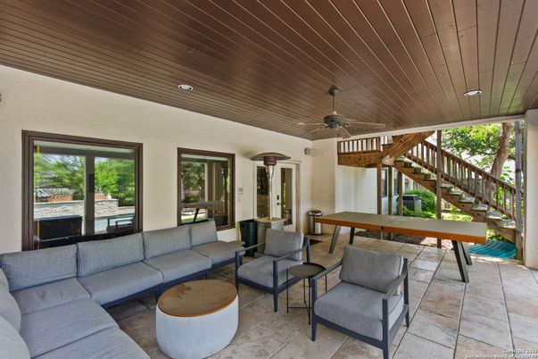 Interior, Living room, Recessed Lighting, Wooden Ceilings