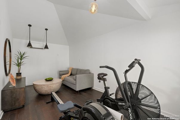 Fitness Equipment, Interior, Wood Texture Flooring