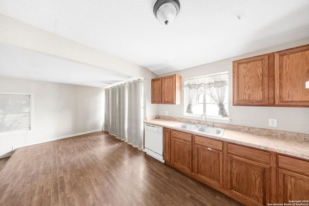 Interior, Kitchen, Wood Texture Flooring