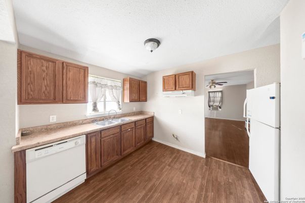 Interior, Kitchen, Wood Texture Flooring