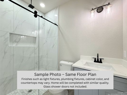 Bathroom, Glass Shower, Interior, Marble Walls, Recessed Lighting