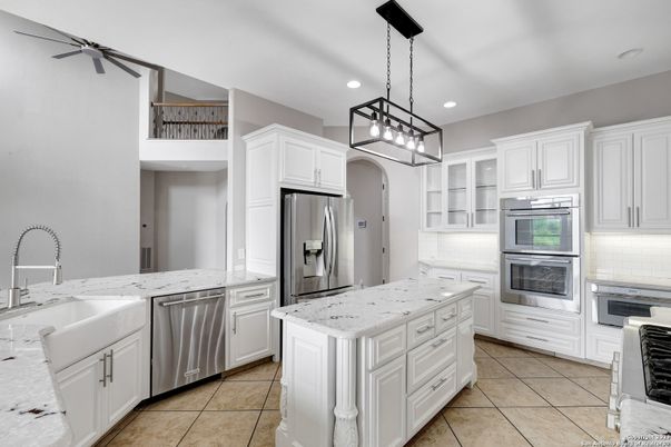Interior, Kitchen, Pendant Lights, Recessed Lighting, Stainless Steel Appliances