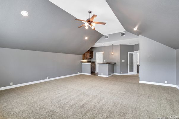 Empty room, Interior, Kitchen, Pendant Lights, Recessed Lighting