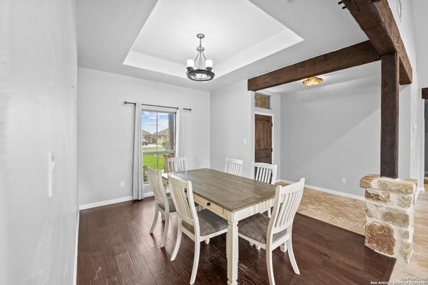 Dining room, Interior, Wood Texture Flooring