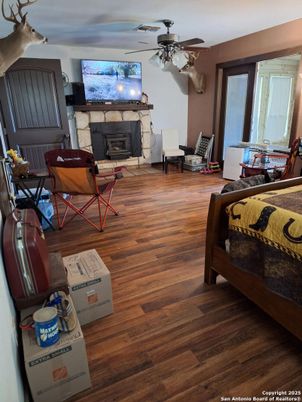 Fireplace, Interior, Wood Texture Flooring