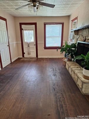 Empty room, Fireplace, Interior, Wood Texture Flooring