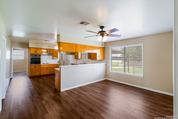 Interior, Kitchen, Wood Texture Flooring