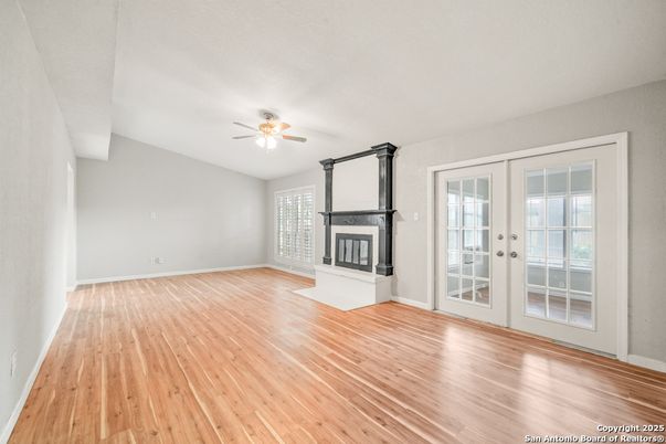 Empty room, Fireplace, Interior, Wood Texture Flooring