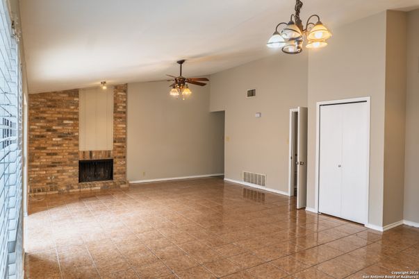 Empty room, Fireplace, Interior, Stone Walls
