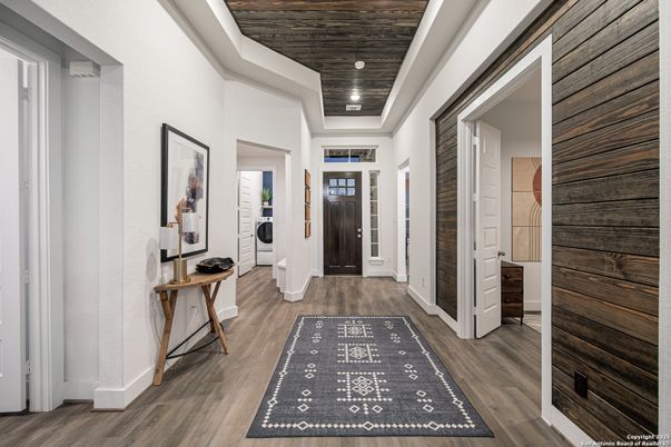 Interior, Recessed Lighting, Wooden Ceilings, Wood Texture Flooring