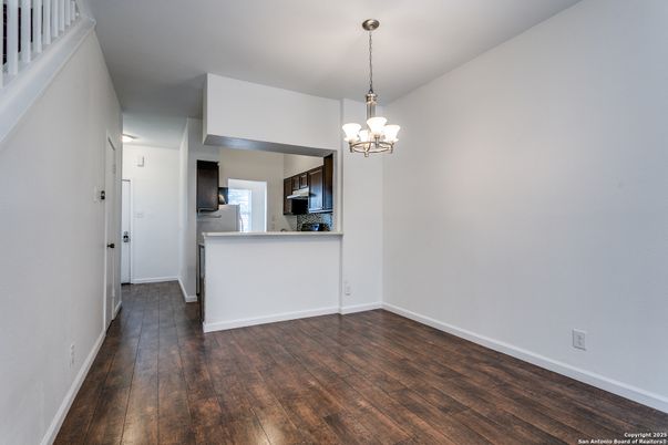 Chandelier, Interior, Kitchen, Pendant Lights, Wood Texture Flooring