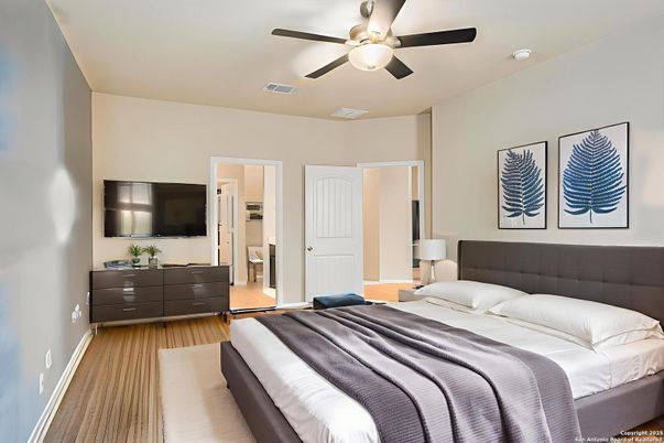 Bedroom, Interior, Wood Texture Flooring