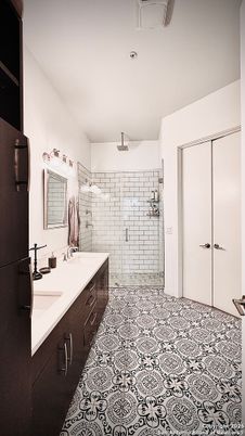 Bathroom, Dual Sink Vanities, Glass Shower, Interior