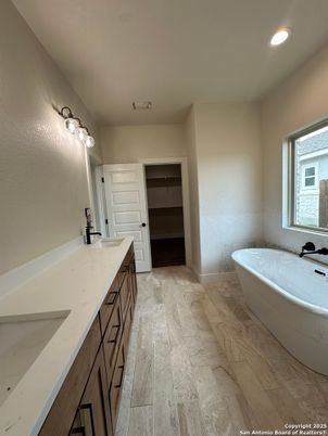 Bathroom, Dual Sink Vanities, Free Standing Baths, Interior, Recessed Lighting