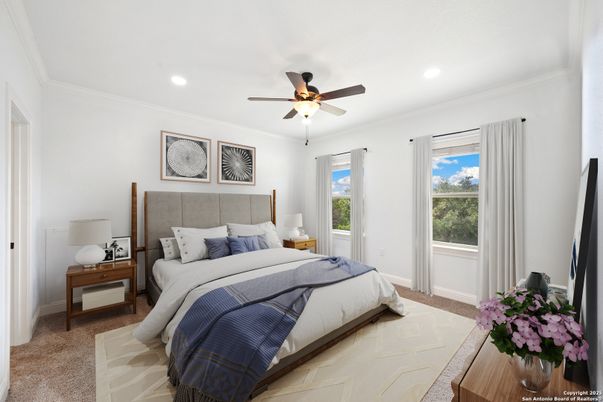 Bedroom, Interior, Recessed Lighting