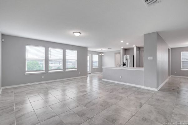 Empty room, Interior, Kitchen, Recessed Lighting, Stainless Steel Appliances