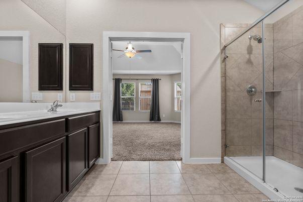 Bathroom, Dual Sink Vanities, Glass Shower, Interior