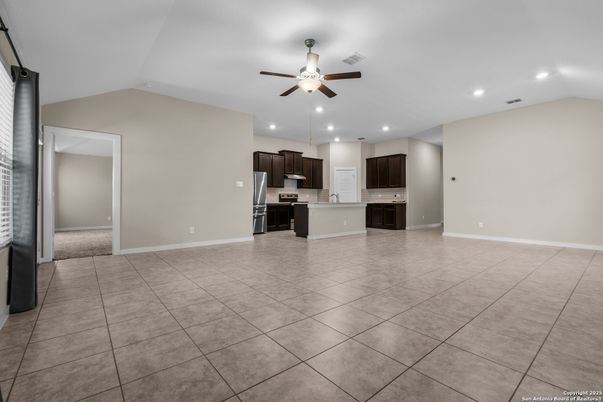 Empty room, Interior, Kitchen, Recessed Lighting
