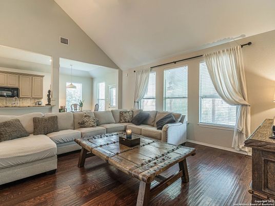 Interior, Kitchen, Living room, Pendant Lights, Wood Texture Flooring