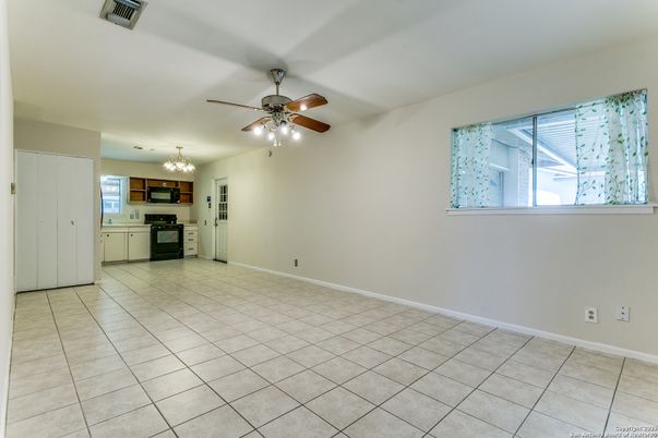 Chandelier, Empty room, Interior, Kitchen