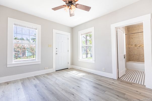 Bathroom, Empty room, Interior, Wood Texture Flooring