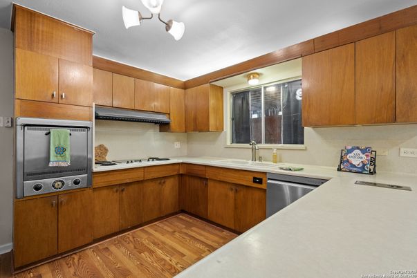 Interior, Kitchen, Wood Texture Flooring