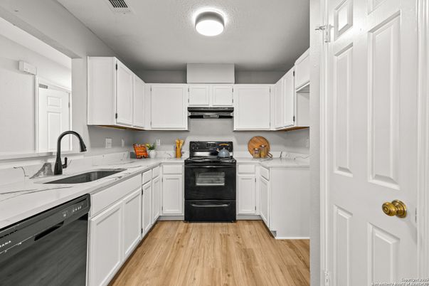 Interior, Kitchen, Wood Texture Flooring
