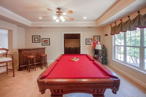 Billiard Table, Game Room, Interior, Recessed Lighting
