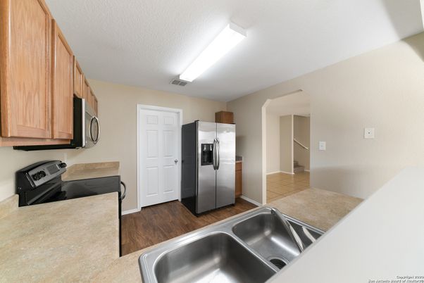 Interior, Kitchen, Wood Texture Flooring