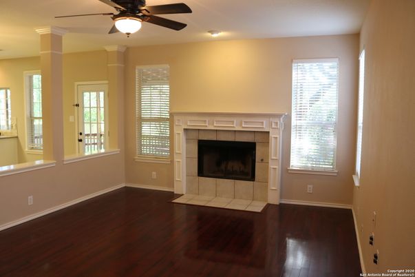 Empty room, Fireplace, Interior, Wood Texture Flooring
