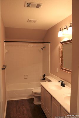 Bathroom, Dual Sink Vanities, Interior, Wood Texture Flooring