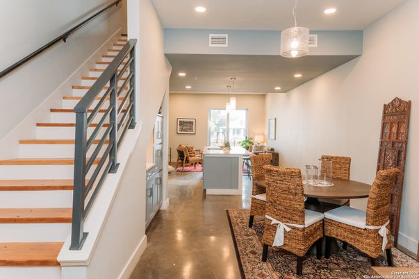 Dining room, Interior, Living room, Pendant Lights, Recessed Lighting