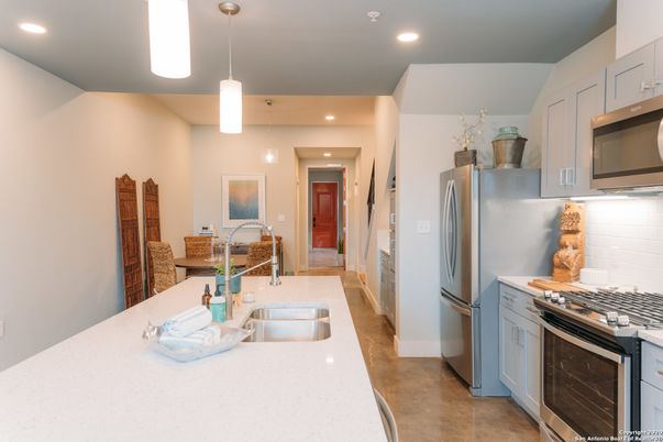 Interior, Kitchen, Pendant Lights, Recessed Lighting, Stainless Steel Appliances
