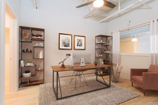 Home Office, Interior, Wood Texture Flooring
