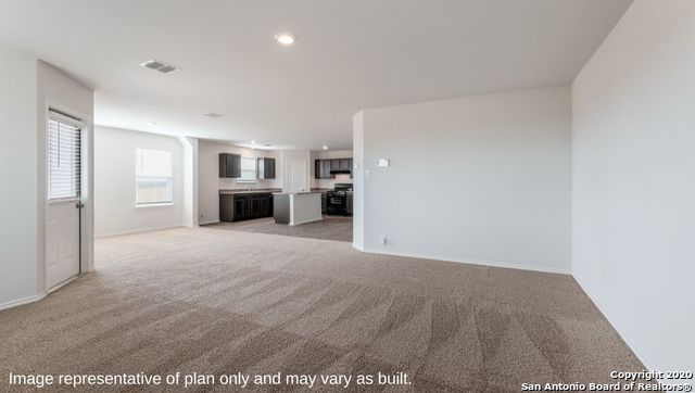 Empty room, Interior, Kitchen, Recessed Lighting