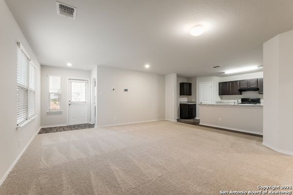 Empty room, Interior, Kitchen, Recessed Lighting