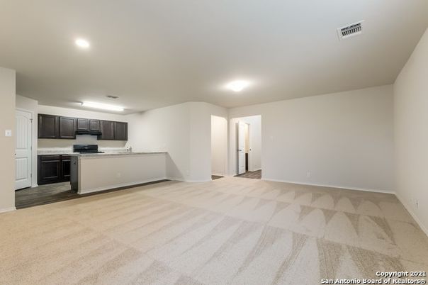 Empty room, Interior, Kitchen, Recessed Lighting