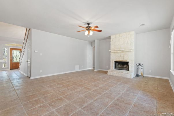Empty room, Fireplace, Interior