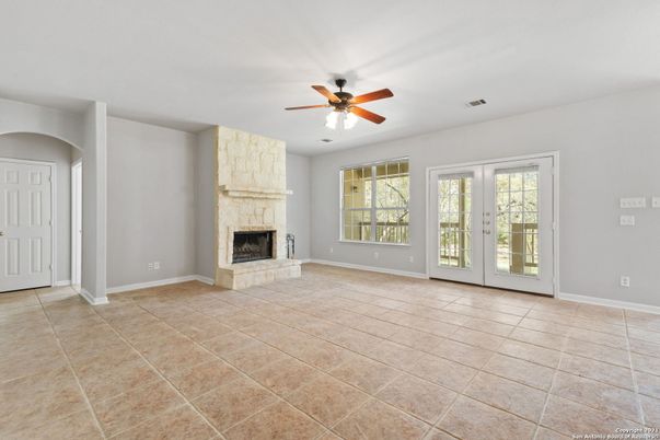 Empty room, Fireplace, Interior