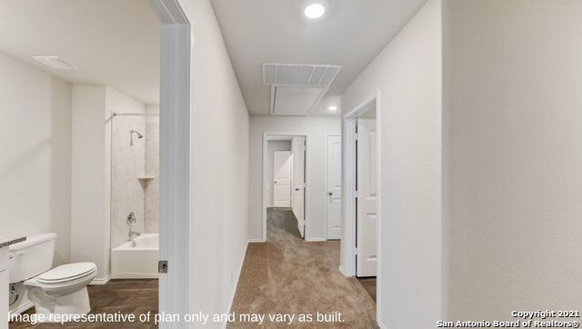 Bathroom, Interior, Recessed Lighting, Wood Texture Flooring