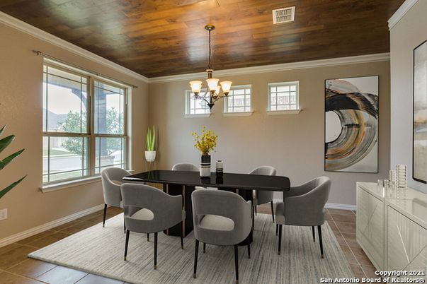 Chandelier, Dining room, Interior, Wooden Ceilings