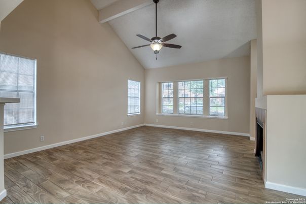 Empty room, Fireplace, Interior, Wood Texture Flooring