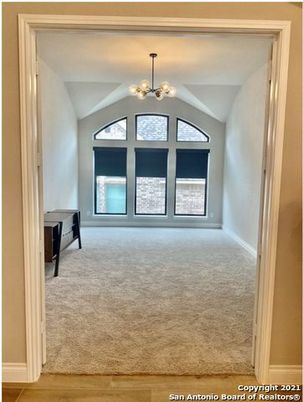 Chandelier, Empty room, Interior, Pendant Lights, Wood Texture Flooring