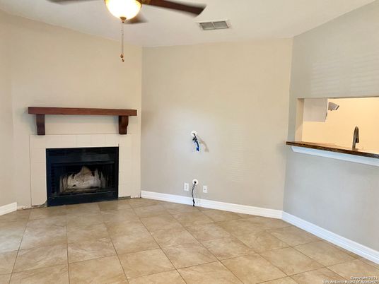 Empty room, Fireplace, Interior