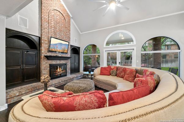 Fireplace, Interior, Living room, Stone Walls
