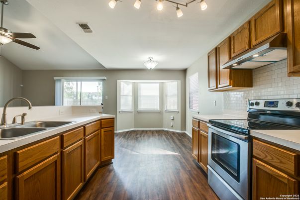 Interior, Kitchen, Wood Texture Flooring