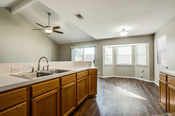 Interior, Kitchen, Wood Texture Flooring