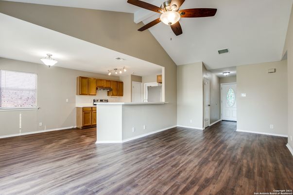 Empty room, Interior, Kitchen, Wood Texture Flooring